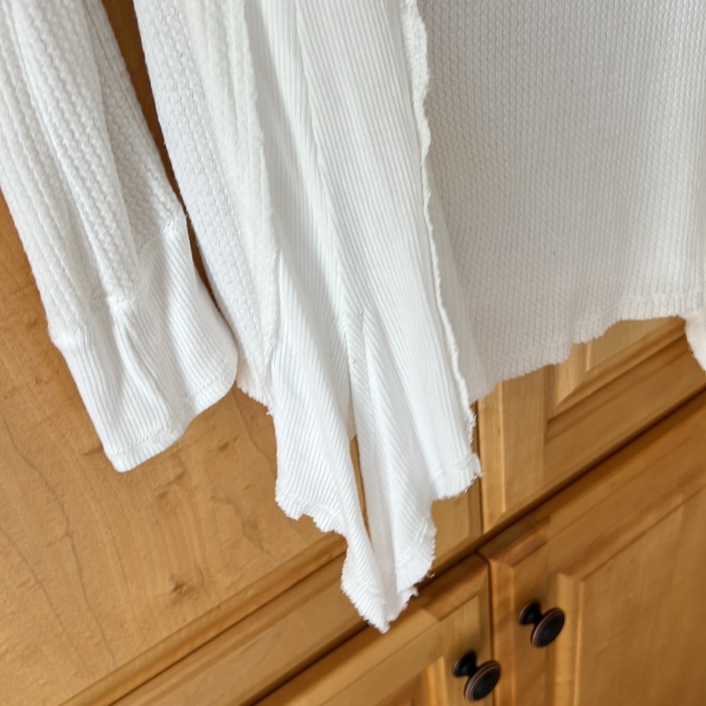 BKE White Waffle Knit Long Sleeve Top - Picture 5 of 6